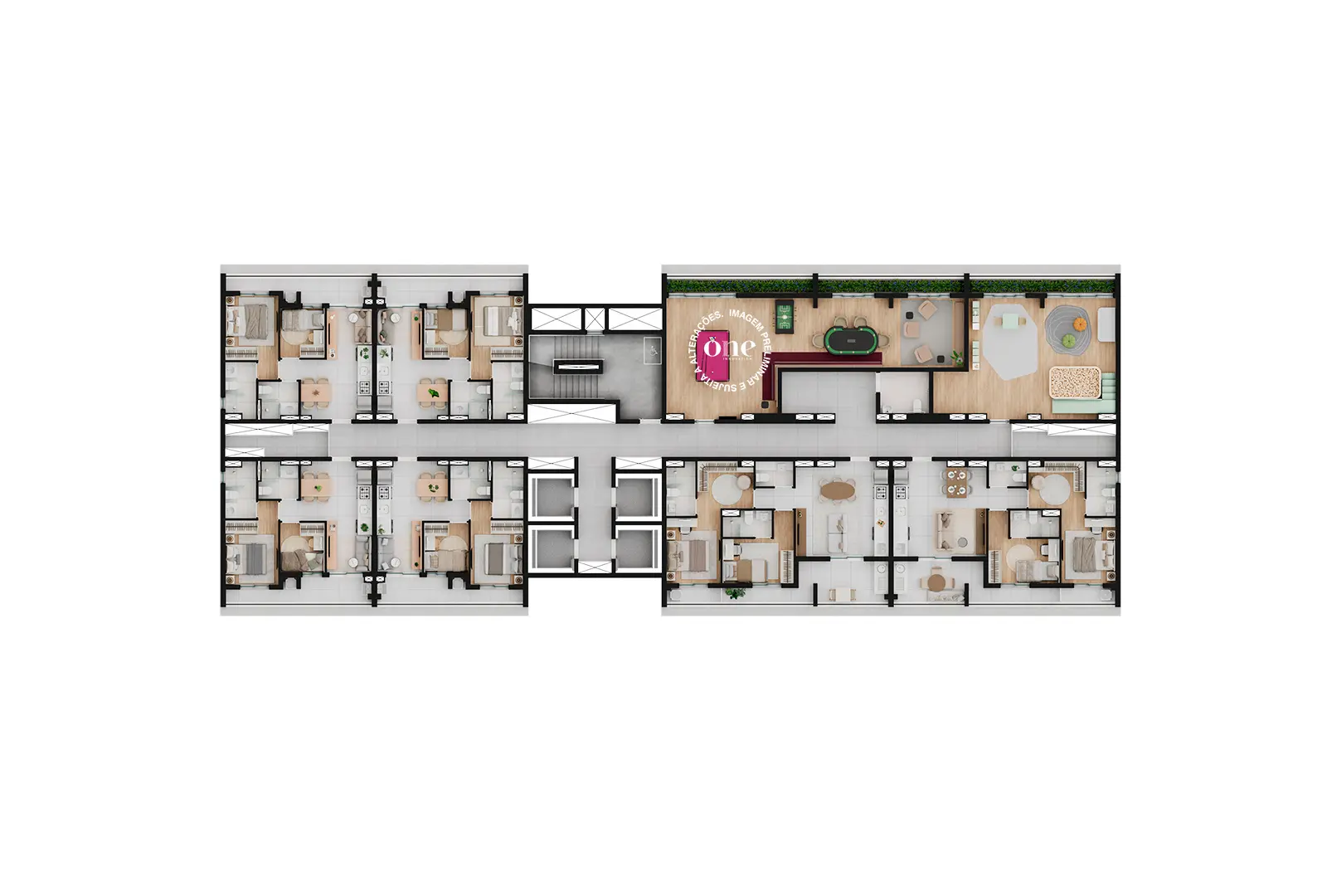 Implantação pavimento 17 Made Higienópolis